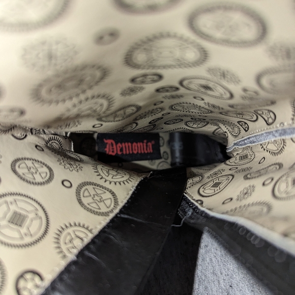 Demonia TESLA-108 Black Heeled Boots - Picture 4 of 5